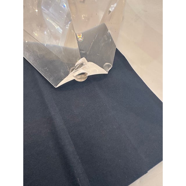 Transparent Signed Mikhail Loznikov Lucite & Glass Coffee Table For Sale - Image 8 of 12