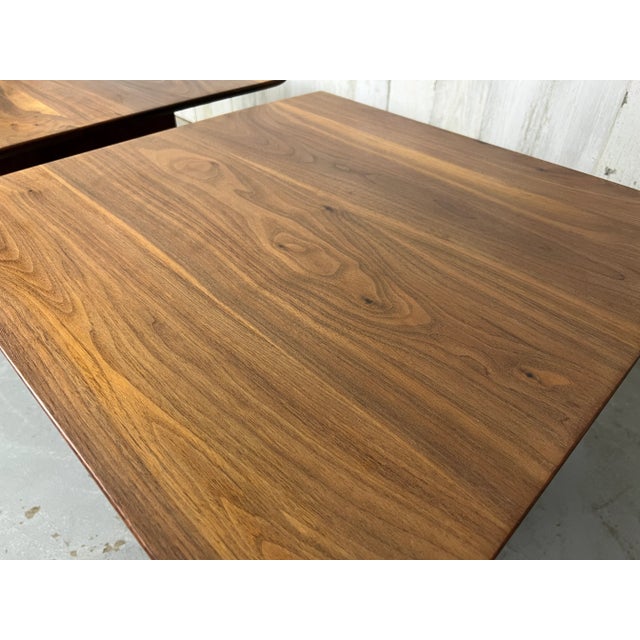 1970s Mid-Century Walnut End Tables For Sale - Image 5 of 12