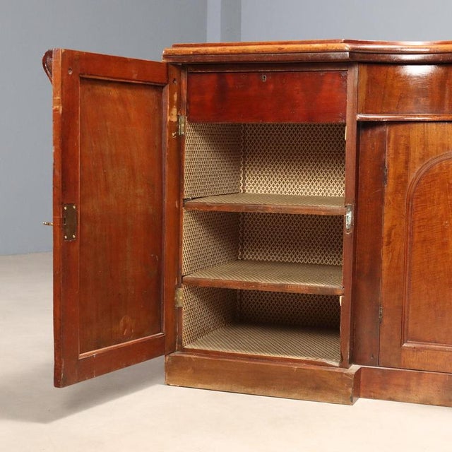 Antique English Mahogany Sideboard, 1850s For Sale - Image 3 of 13