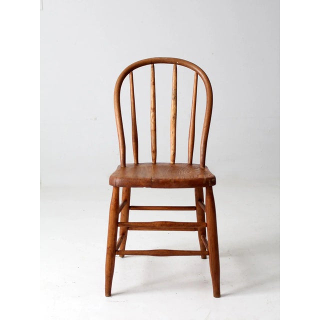 Antique Farmhouse Windsor Chair For Sale - Image 4 of 12