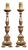 Pair of 19th Century Italian Carved Silver Leaf Pricket Candlesticks For Sale