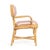 Dorine Striped Performance Linen & Rattan Dining Armchair, Cherry For Sale - Image 4 of 9