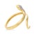 Contemporary Vintage Diamond 18k Yellow Gold Snake Bangle For Sale - Image 3 of 5