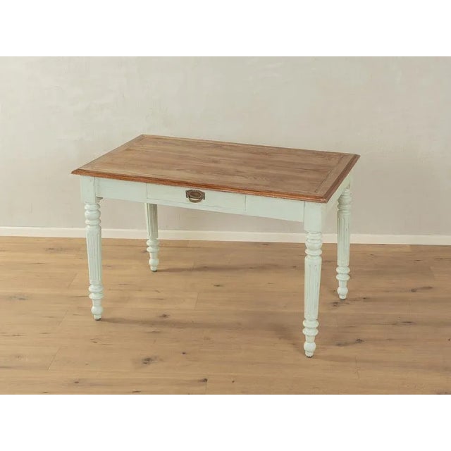 Blue Vintage Dining Table, 1930s For Sale - Image 8 of 8