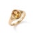 Contemporary Oval Citrine Signet Ring | November Birthstone Ring | Minimalist Gold Statement Ring Us 7 For Sale - Image 3 of 3