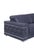 Metal Casa Milano Favo Navy Blue 3-Piece Leather Match Living Room Set For Sale - Image 7 of 8