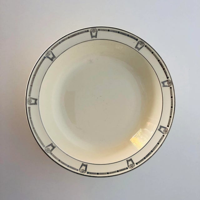 1930s Vintage Art Deco Style Taylor Smith China Soup Bowls S/6 For Sale - Image 5 of 7