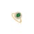 Art Deco Zambian Emerald Pharaonic Style Cluster Diamond Ring Size 5.5 For Sale - Image 3 of 12