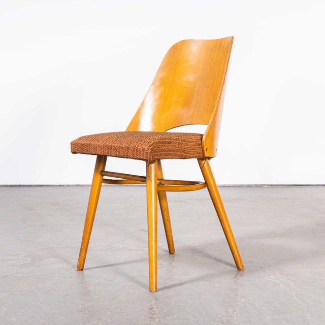 Wood Upholstered Dining Chairs by Radomir Hoffman for Thon, 1950s, Set of 4 For Sale - Image 7 of 10