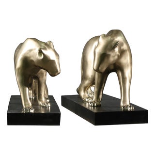 Large Panthers Sculptures, Bronzes, Set of 2 For Sale