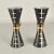 Metal Hourglass Wall Lights in Black and White Glass, 1950s, Set of 2 For Sale - Image 7 of 13