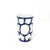 Chinoiserie Chinoiserie Bamboo Fret Ceramic Vanity Set, Navy, 3 Pieces For Sale - Image 3 of 4