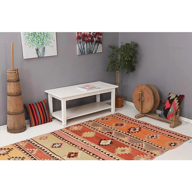 Vintage Turkish Kilim Rug For Sale In Los Angeles - Image 6 of 7