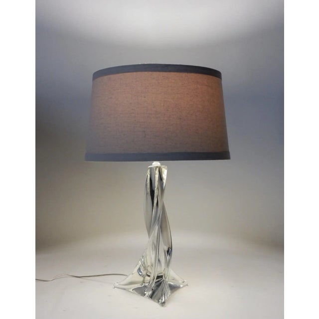 Glass Vintage French Art Glass Lamps by St. Louis Crystal For Sale - Image 7 of 8