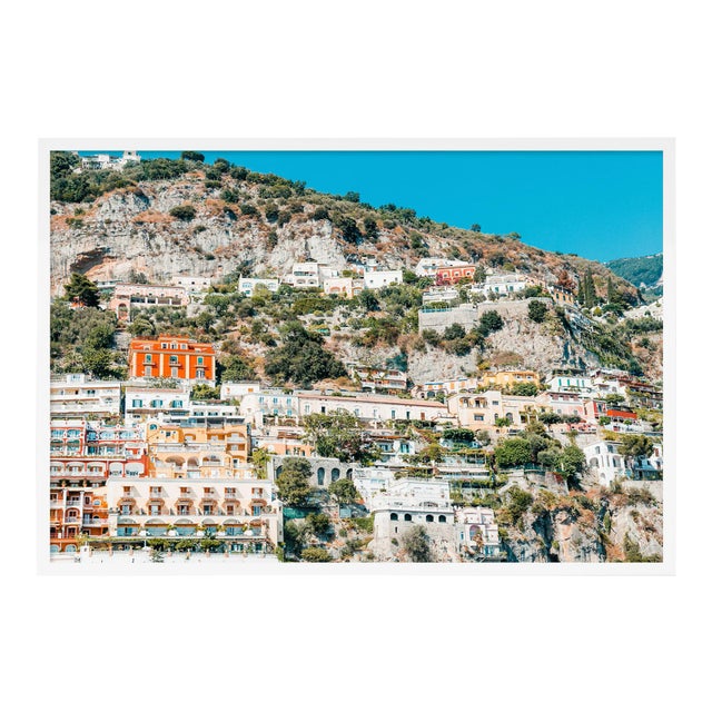 Positano 1 by Natalie Obradovich in White Framed Paper, Small Art Print For Sale
