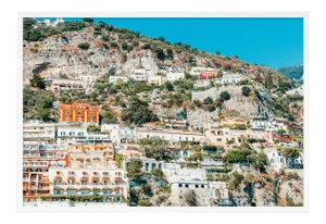 Positano 1 by Natalie Obradovich in White Framed Paper, Small Art Print