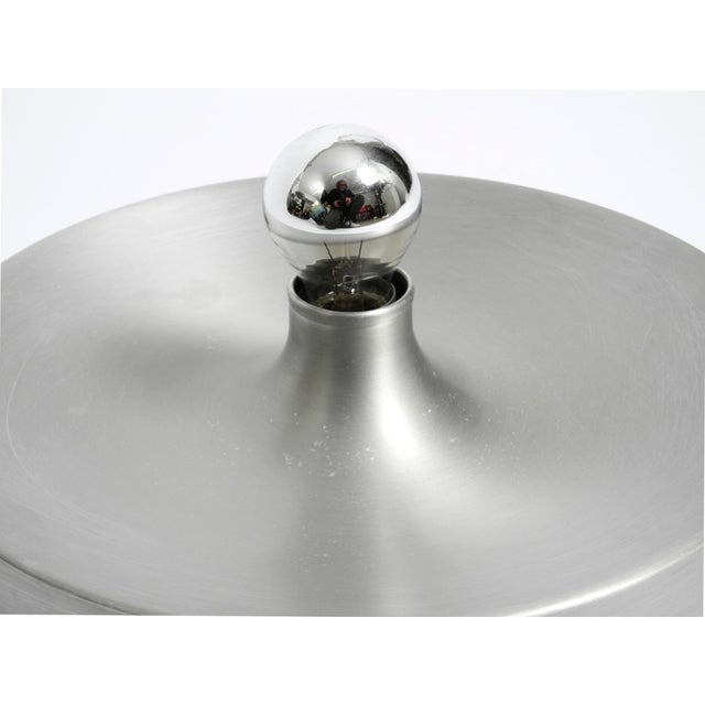 Large Space Age Round Pop Art Aluminum Ceiling Lamp For Sale - Image 6 of 14