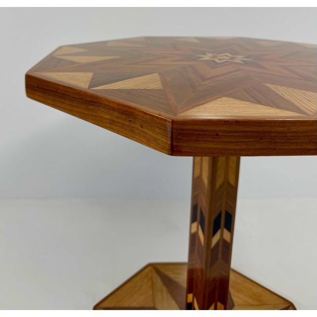 Italian Art Deco Coffee Table in Various Wood Species, 1940s For Sale - Image 4 of 10