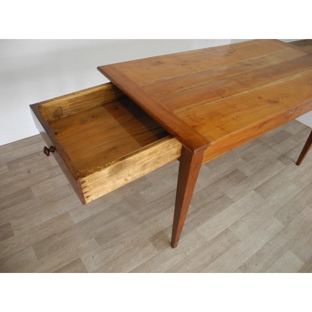 Antique Biedermeier Empire Table in Cherrywood, 1800s For Sale - Image 9 of 18