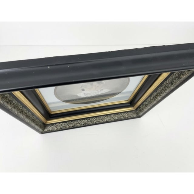 Museum-Quality 19th-Century Portrait, Rare Opalotype (Milk Glass Photo) in Ornate Gilded Victorian Frame For Sale - Image 4 of 5