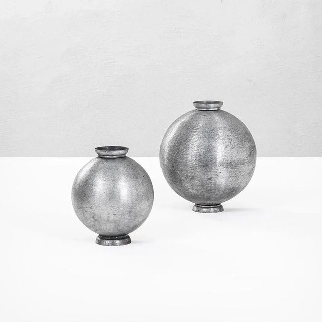 Aluminum Vessels by Lorenzo Burchchiellaro for Incussa, 1960s, Set of 2 For Sale - Image 3 of 7