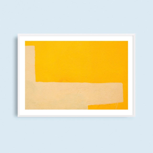 Contemporary Abstract 'Yellow Wall' Photograph, Minimalist Geometric Art Print, Large 45 X 30" Fine Art Photography Print For Sale In Boston - Image 6 of 7