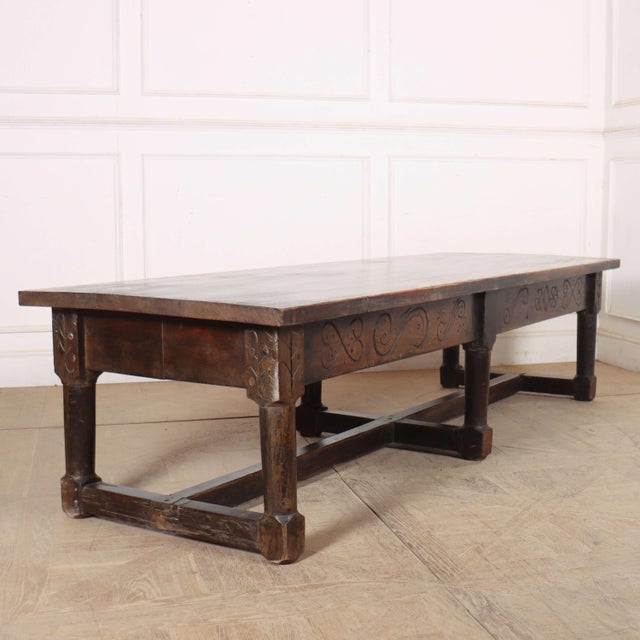 Brown Large English Coffee Table For Sale - Image 8 of 8