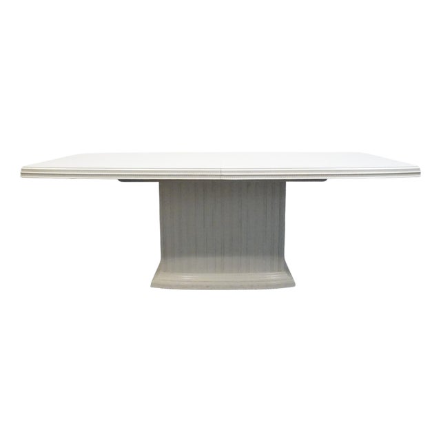 Century Furniture Villa Domain Collection Neoclassical Art Deco Maple 80″ Pedestal Dining Table 341-312 For Sale