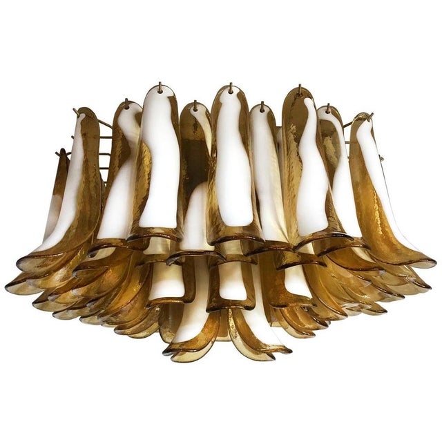 Italian Ceiling Lamp with Murano Glass Petals, 1990s For Sale - Image 18 of 18