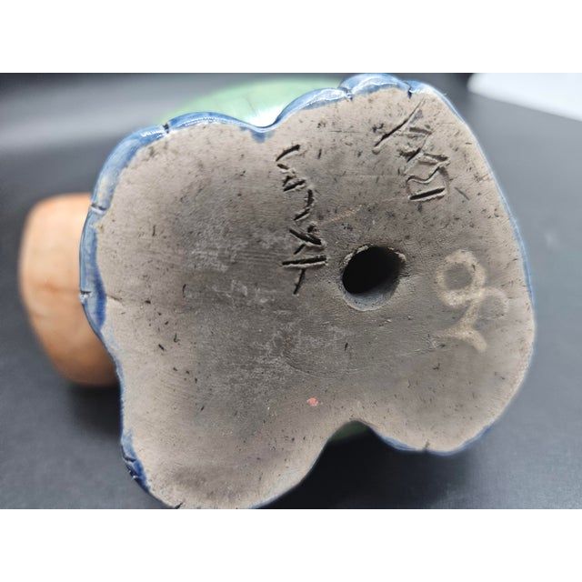 Figurative Fenix Raku Pottery Cat Figurine, Handmade in South Africa. For Sale - Image 3 of 4