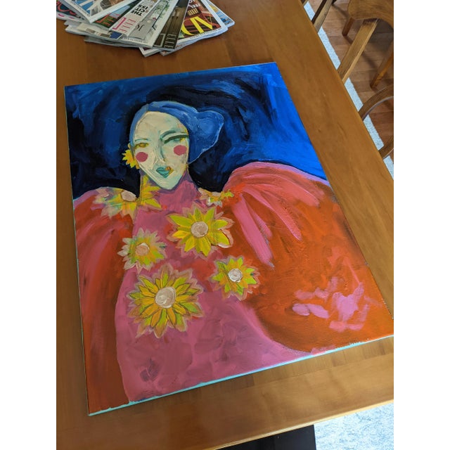 Abstract portrait. Mixed media. Unframed. 18 * 24.