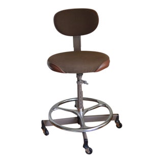 1950s Industrial Cramer Drafting Stool For Sale
