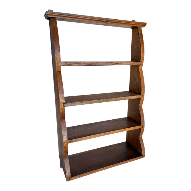 Early 20th Century Oak Wall Shelf For Sale
