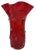 Mid 20th Century Vintage Fazzoletto Murano Textured Red Art Glass Vase For Sale - Image 5 of 14