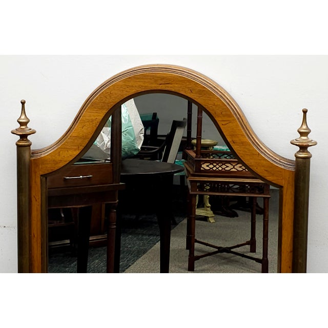 Traditional Mid 20th Century Regency Style Walnut Ornate Frame Mirror For Sale - Image 3 of 9