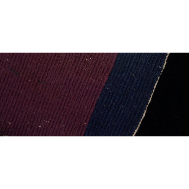 1920s Blue Navy Floral Bird Antique Chinese Art Deco Carpet 4'1" X 6'8" Knotted Wool Rug For Sale - Image 9 of 11