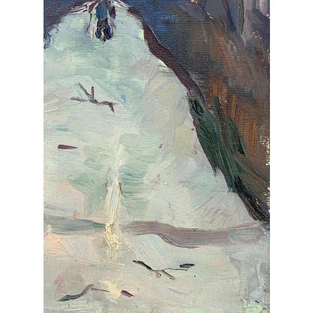 Impressionism Winter Landscape Painting, Antique Art, 1970s 32-23 For Sale - Image 6 of 6