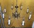 Chandelier and Wall Sconces in Silver and Crystal Glass, 1940s, Set of 3 For Sale - Image 3 of 18
