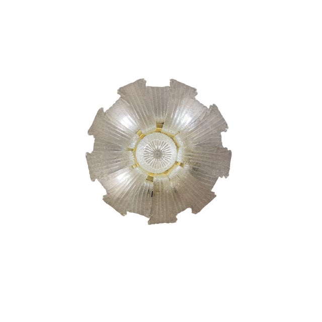 Mid-Century Modern Acanthus Leaves Ceiling Light in Murano Glass, 1950s For Sale - Image 3 of 7