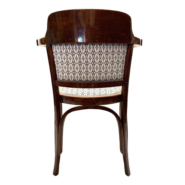 Set of Vienna Secession Armchair with Ottoman by Josef Hoffmann, 1890s For Sale - Image 5 of 18