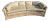 **Price Drop** Vintage Hollywood Regency Chinoiserie Curved Ivory Sofa For Sale
