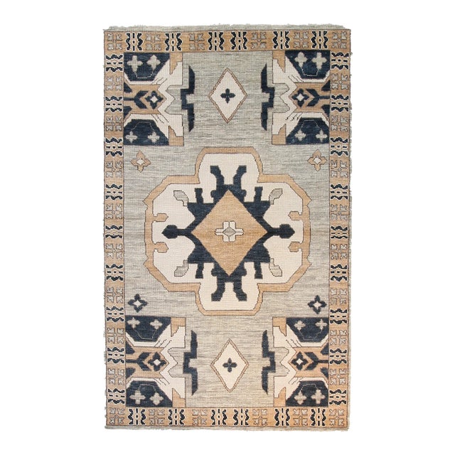 Jamie Rug, Ivory/Blue 9x12 - Ready to Ship For Sale