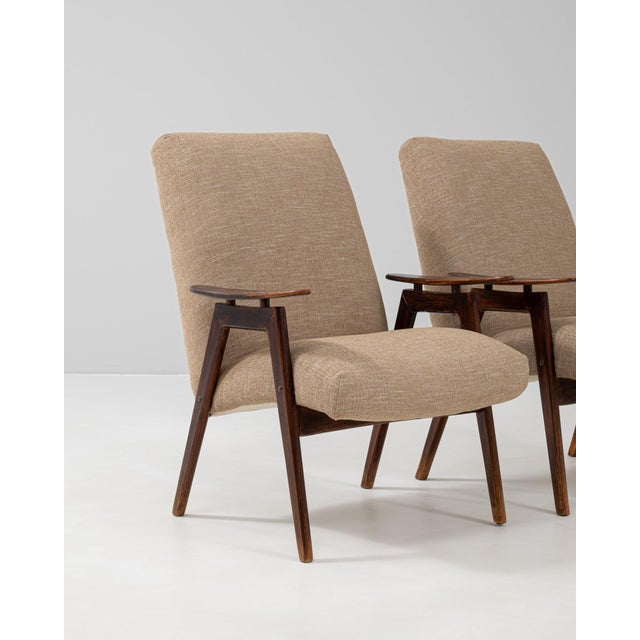 1960s Czech Upholstered Armchairs By TON - A Pair For Sale - Image 9 of 18