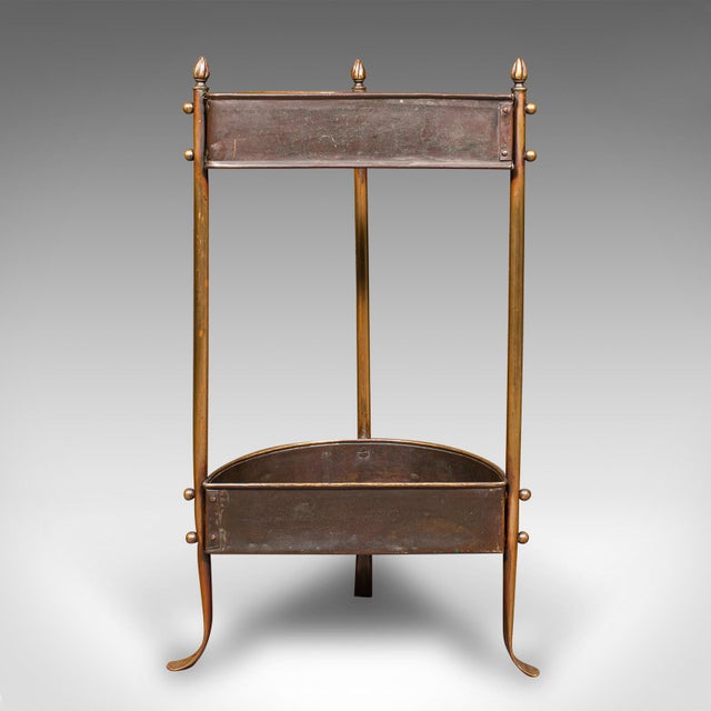 Antique Demi-Lune Stick Loop, English Brass, Hall Stand, Art Nouveau, Victorian For Sale - Image 4 of 9