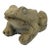 Vintage Cast Concrete Frog Garden Statue Symbolizing Rebirth, Fertility and Good Fortune For Sale