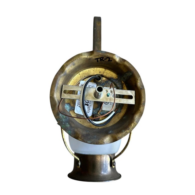 Perfect for a wraparound porch or front and back combo. These mid-century brass lanterns are charming and will make you...