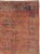 An antique Turkish Oushak large room size carpet. The unusual abrashed light blue ground shows a three column Yaprak...