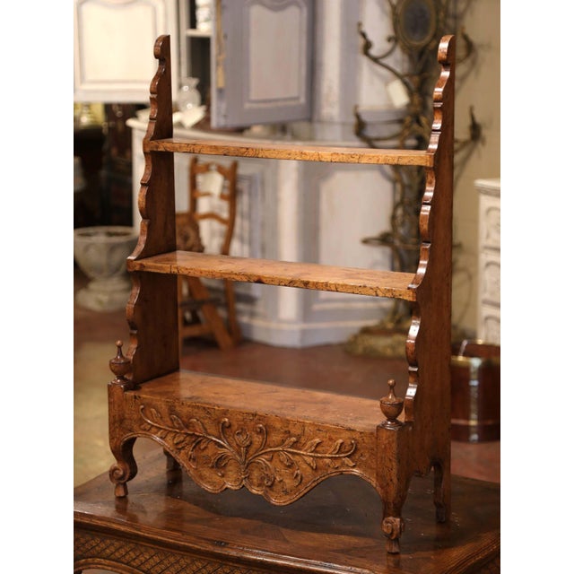 20th Century Louis XV Carved Walnut Étagère Shelf by Don Rousseau | Chairish
