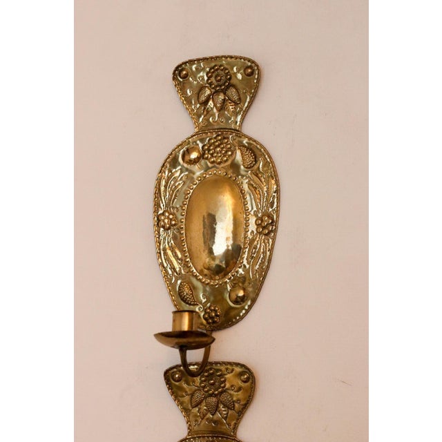 Metal Mid-Century Modern Swedish Sconces in Brass, Set of 2 For Sale - Image 7 of 12