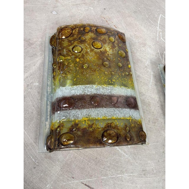 1970s Decorative Wall Sconces in Murano Glass, 1970s, Set of 2 For Sale - Image 5 of 7